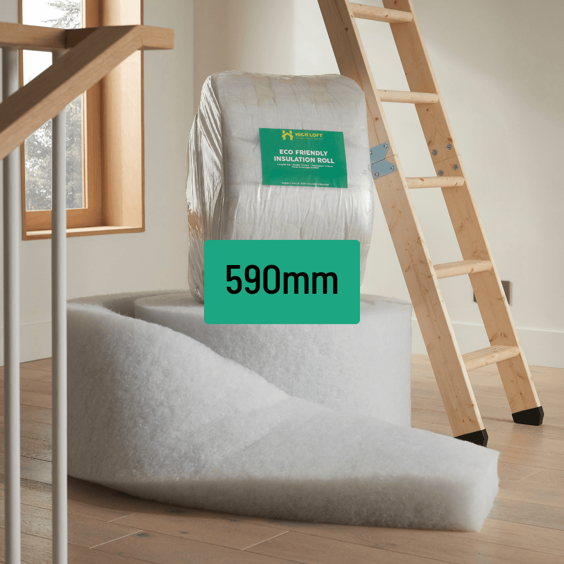 590mm Width - Eco Friendly Itch Free Thermal Insulation Roll - HighLoft