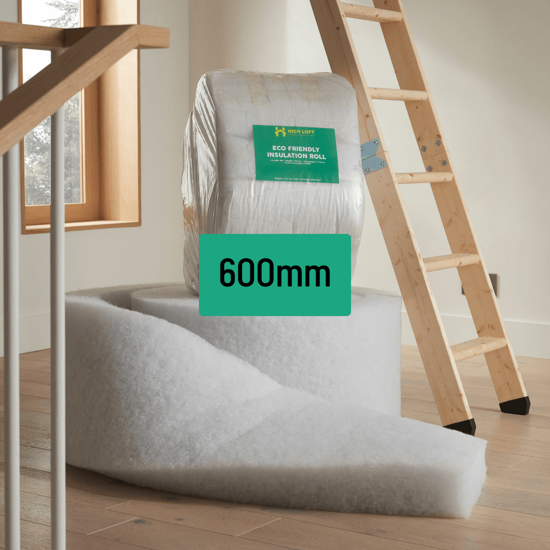 600mm Width - Eco Friendly Itch Free Thermal Insulation Roll - HighLoft